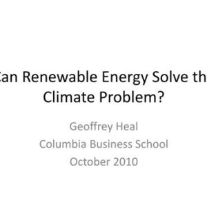 How can renewable energy solve climate problems?